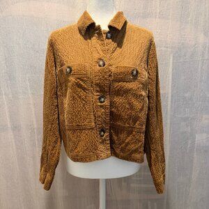 J. Jill Textured Slightly Cropped Corduroy Jacket/Top Size MP Like NEW